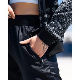 Rockz Bandana Pants Black/White, Size: XL, black, XL