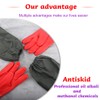 Coopache Guantes de estanque de brazo completo, rojo y negro,