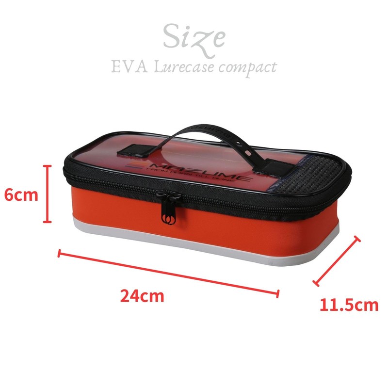 mazume MZBK-887 EVA Lure Case, Compact, Orange, Length 4.5 x