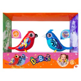 Bizak 62008611 Digibirds Bird Toy, Red/Blue, 8.5 cm
