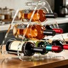 NUTNAPH Countertop Wine Rack Acrylic for 6 Bottle Storage Tabletop