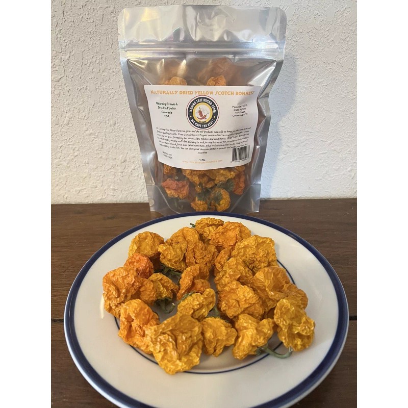 Leaning Tree Micro-Farm Naturally Dried Scotch Bonnets