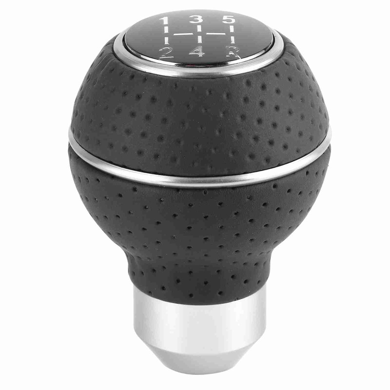 5 Speed Gear Shift Knob Stick Aluminium Alloy and Leather