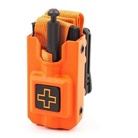 Rigid Tourniquet Case & SOFTT Tourniquet Combination - Tek Belt Attachment Fits Up to a 2.25 in. Belt (Orange)