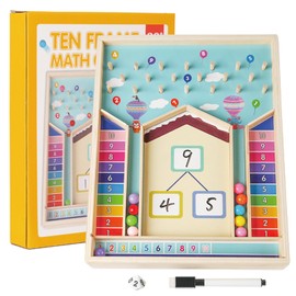 Dr. MUYA® Montessori Toy for 3 4 5 Years, Number Decompose Game, Wooden Toys, Wooden Board Game Montessori Toy, Educational Toys, Gift for Kids Boys Girls Aged 3–5 Years