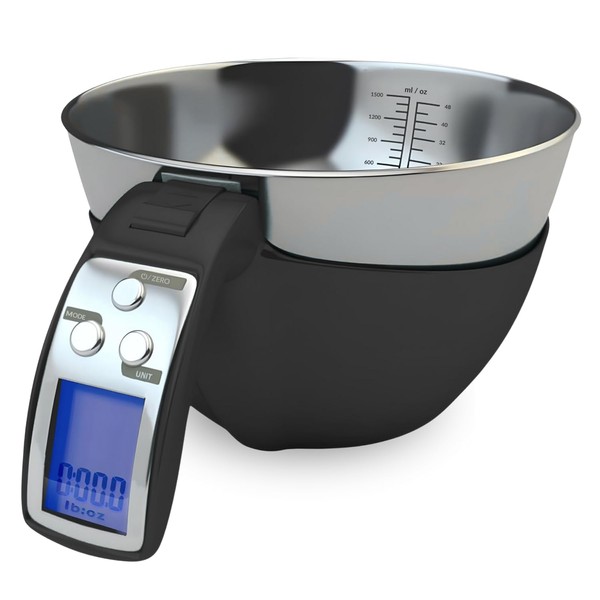 Fradel Digital Kitchen Food Scale with Bowl - 11lb, Grams