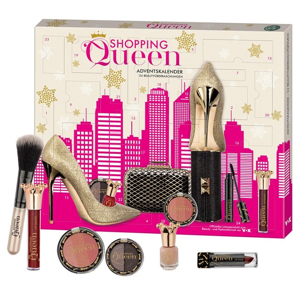 Shopping Queen Beauty Advent Calendar - Exclusive Licensed Product from VOX Sendung | 24 Cosmetic and Make-Up Surprises for Fans, Women and Teenagers, 650 g