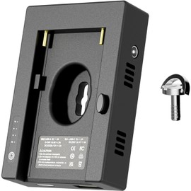 F1TP D-tap to NP-F550 Dummy Battery Coiled Power Cable for Sony NP NP-F550/770/570 NP-F970 Atomos Ninja Monitor Power LED Light (NP-F Battery Adapter Plate)