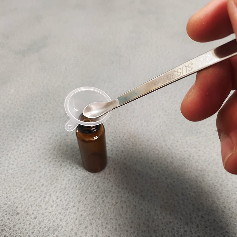 パウダースプーンキット - 6.3インチ ステンレススチール スナッフスプーン 両面ティースプーン メディシンスクープ ミニラボシャベルカプセルフィラー ワックスツール ドライスパイス