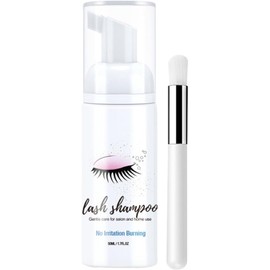 COHEALI Espuma Limpiadora de Pestañas Práctica y Delicada 50ml con Cepillo para Eliminar Maquillaje y Suciedad para Extensiones en Salones de Belleza