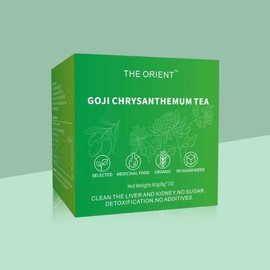 Goji Berry Chrysanthemum Tea -A natural blend of eight herbal ingredients  ，Dandelion, wolfberry, honeysuckle, chrysanthemum, and gardenia cleanse the liver and improve eyesight for a healthy. - Specification: 1box