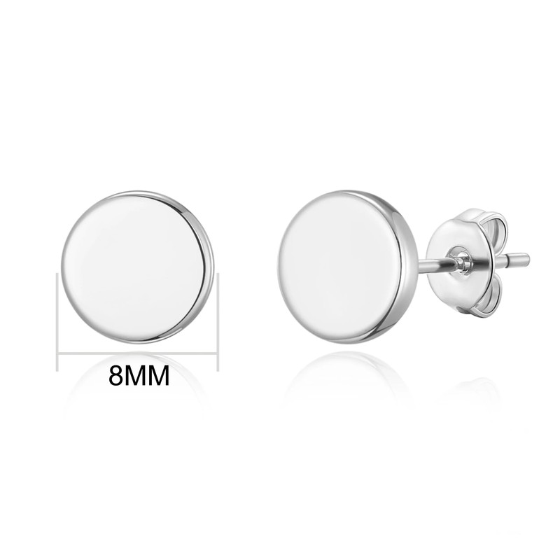 Philip Jones Silver Plated Round Dot Stud Earrings