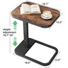 Kitstorack TV Tray Table, Adjustable Height & Flip-Top & Rounded