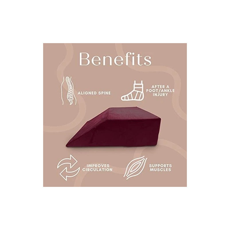 Trickonometry Leg Elevation Pillow with Memory Foam and Wash_