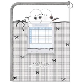 Krax Tarochanzu 337218 Contact Bag, Compatible with A4 Size, Shiwarozu Back to School Stationery Collection, Shimaenaga, Small Bird, Preparation for School