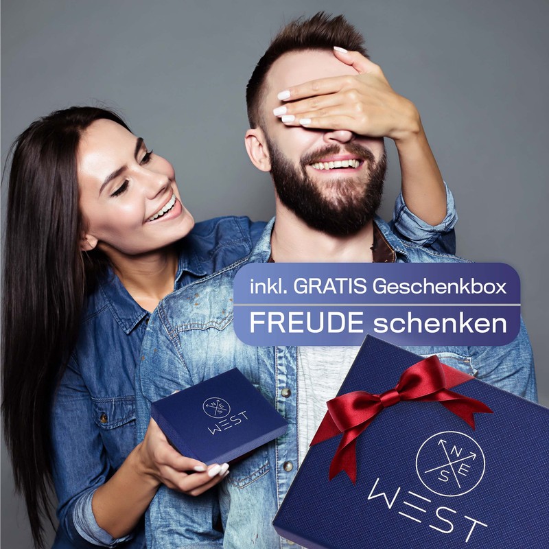 WEST® Slide - Slim Wallet with for Men, brown, With