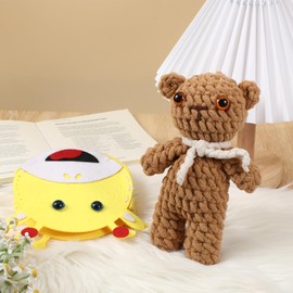 JIYIN 20Pcs 15mm Safety Eyes for Amigurumis Colored Crochet Eyes with Washers, 5 Colors Plastic Craft Eyes Animal Eyes for DIY Making of Bear Crafts Plush Stuffed Animals Doll Making Accessories