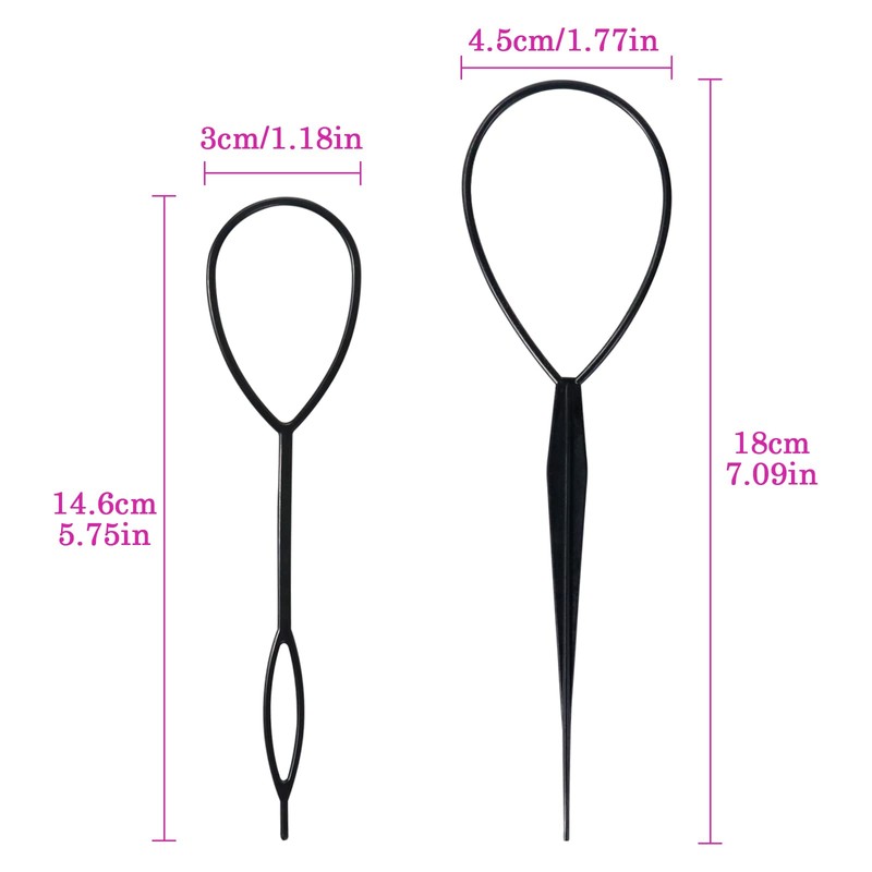 Sularpek Tail Hair Tool, 2 pcs Durable Hair Looping Tool,