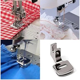 MISHITI Ruffler Hem Presser Foot for Home Sewing Machines Brother Singer Janome Metal Approx. 2.7 x 1.5 x 2 cm