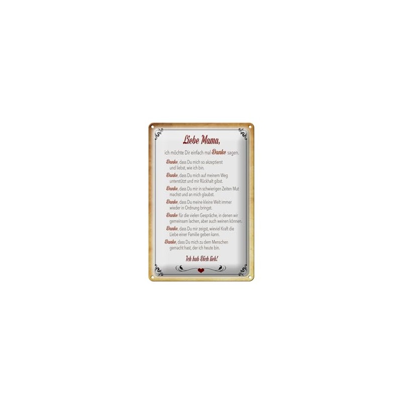 Schild Blech 20x30cm - Made in Germany - Spruch liebe