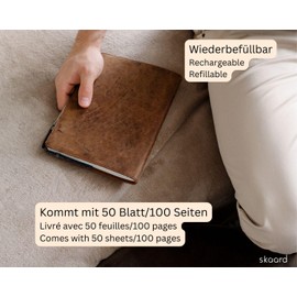 skaard Leather Notebook | dinA5 | Refillable | Blank, Lined, Polka Dot