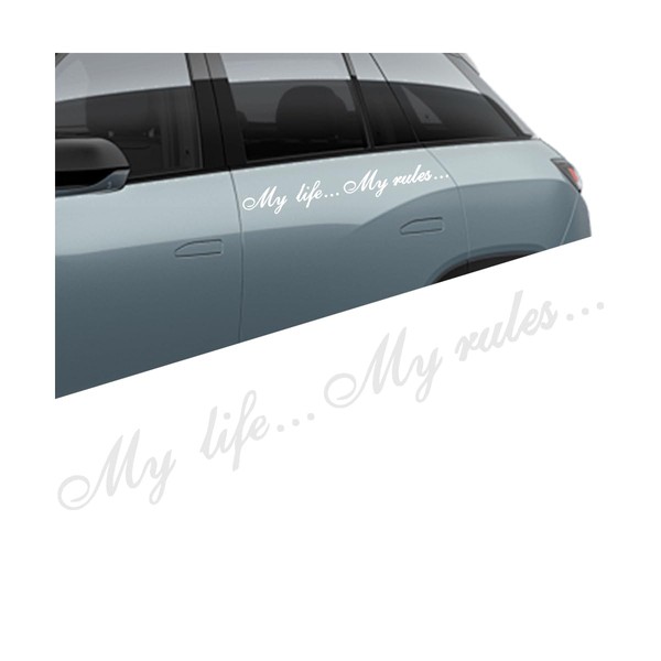 KHGUZ My Life My Rules Car Vinyl Sticker Decal, Self-Adhesive