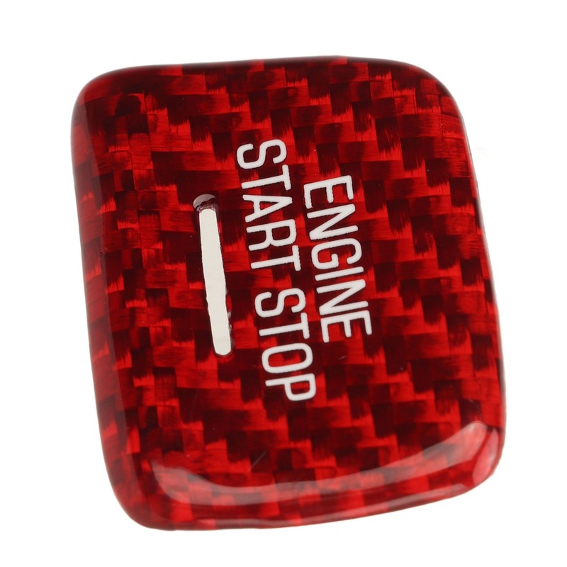 Engine Push to Start Button Cover Carbon Fiber Start Switch