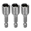 sourcing map 3pcs Hex Nut Driver Drills Bit 3/8" 6-Points