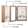 ORIVAN 5x7 Triple Picture Frame Hinged 3 Photos Folding Photo