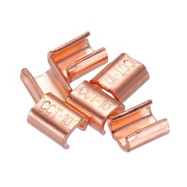 MECCANIXITY U-Shaped Copper Crimping Terminal Connector 5/16" - 7/16"(7.5-11mm) Wire Ferrules for 6 7 8 Awg Gauge, Solid or Twisted Wire Cable Rope Cable, Pack of 6