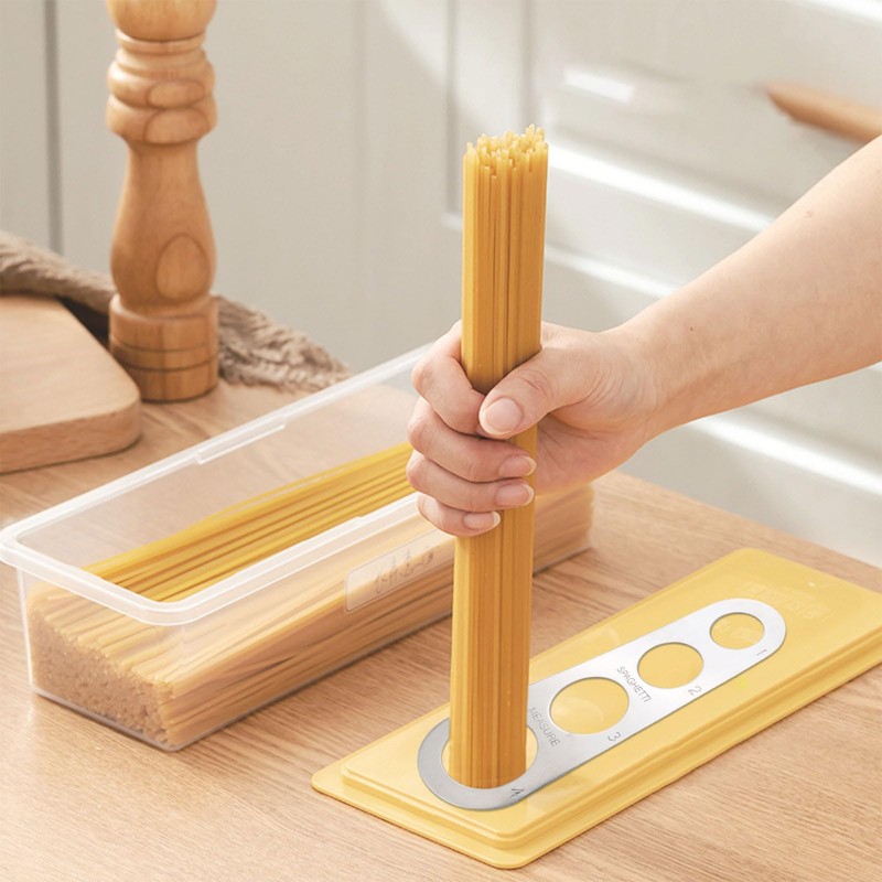 UILYNIU 3 Pcs Spaghetti Measurer Tool, 4 Holes Stainless Steel
