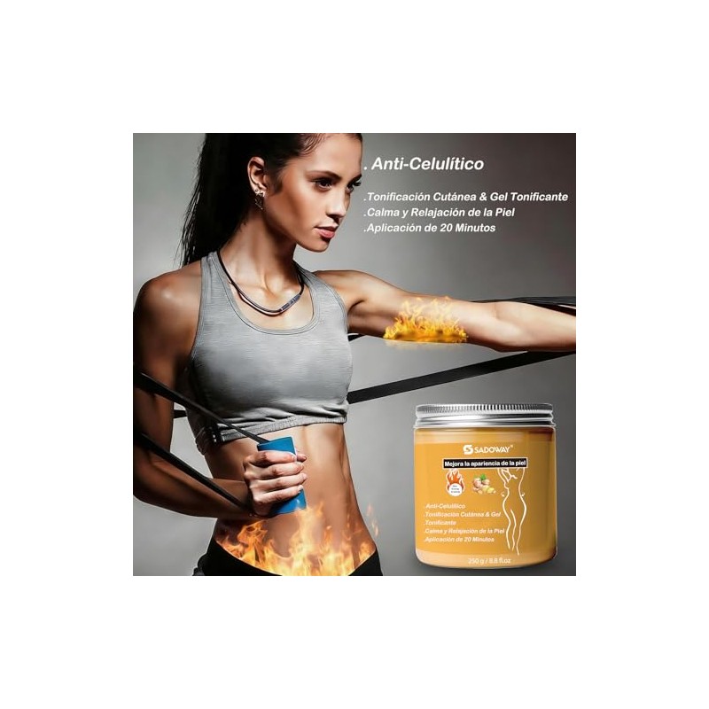 Crema Corporal de Masaje con Efecto Caliente - Gel con