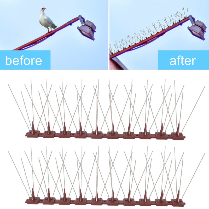 Bird Spikes 15 Feet Stainless Steel Pigeon Deterrent Spikes for