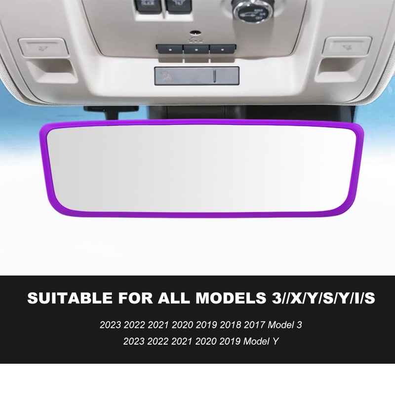 BWBWND Car Rear View Mirror Protector Frame, Silicone Rearview Trim