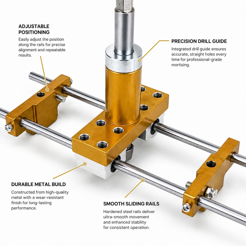 Wooden Door Lock Mortising Jig for Installation – Adjustable Hole