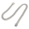 19.7in Necklace Rhombus Full Rhinestones Cool Double Layered Chain Necklace