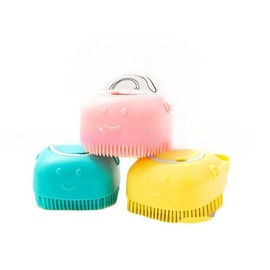 Soft Silicone Pet Shampoo Dispenser Sustainable Cat/Dog Bath Shower Brush for Grooming
