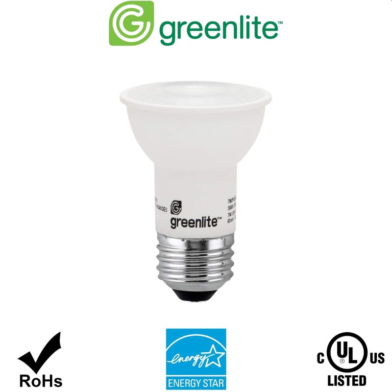 Greenlite LED PAR16 Dimmable Flood Light Bulb, 7W (60W Equivalent),