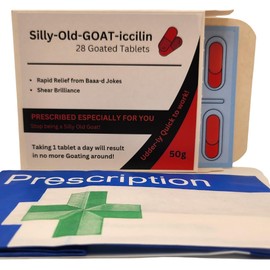 Funny Joke Pill Box Prank 'SILLY-OLD-GOAT-ICCILIN'. Gift for Men, women, her, Him Novelty Box April Fools Day Birthday Gifts for Men & Women Rude Presents for Boyfriend Dad Wife Friend Friends