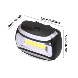 Waterproof Head Lamp Light Flashlight Headlight Outdoor Cycling Camping Fishing COB LED 120lm Bright Hands Free Adjustable Headband IP65 Waterproof Powered by AAA Batteries Orange (Blue)