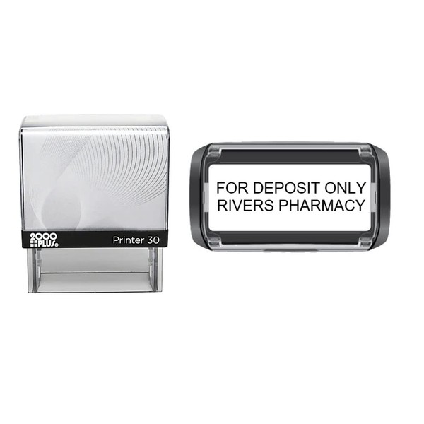 Handy Stamps Bank Deposit Stamp with 2 Lines | 11/16"