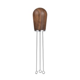 Espresso Coffee Stirrer, SANTOW Wood Handle Needle Type Coffee Distribution Tool-Professional Espresso Barista Coffee Tamper Distributor (Dark Sandalwood)