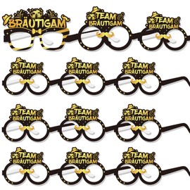 HOWAF 12 JGA Men's Accessories, JGA Glasses Groom Glasses Team Groom JGA Photo Props JGA Photo Booth Groom To Be JGA Accessories Stag Party Men Wedding Decoration