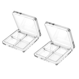 Beaupretty 2PCS Empty Lipstick Palette Diy Eyeshadow Powder Blush Lipstick Palette Empty Highlighters Container for Women