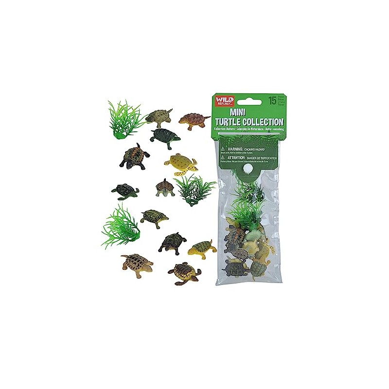 Wild Republic Mini Turtle Polybag, Kids Gifts, Educational Toys, Reusable