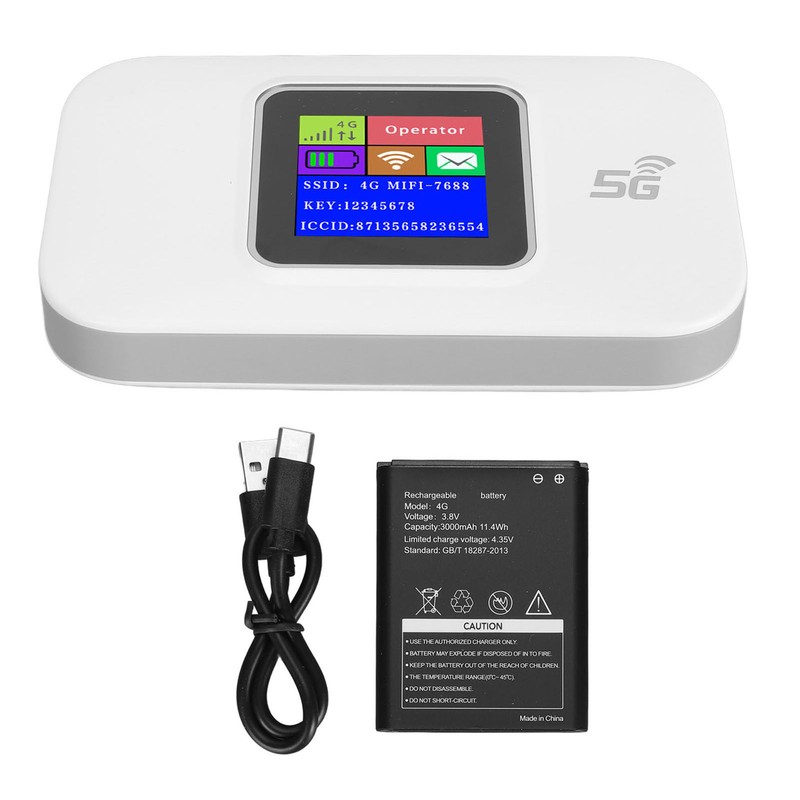 4G LTE Portable WiFi Wireless Router USB Powered LCD Display