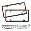 Retro Ocean Wave License Plate Frame - Unobstructed Narrow-Edge 2