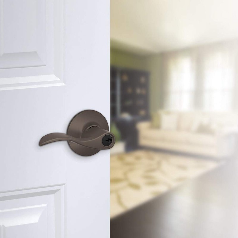 SCHLAGE F51A ACC 626 Accent Keyed Lever, Satin Chrome