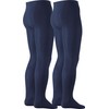 Playshoes Unisex Children's Thermal Warm Tights, navy double pack