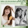 6pcs Peines de Madera Bambu, Cepillos para Cabello de Almohadilla
